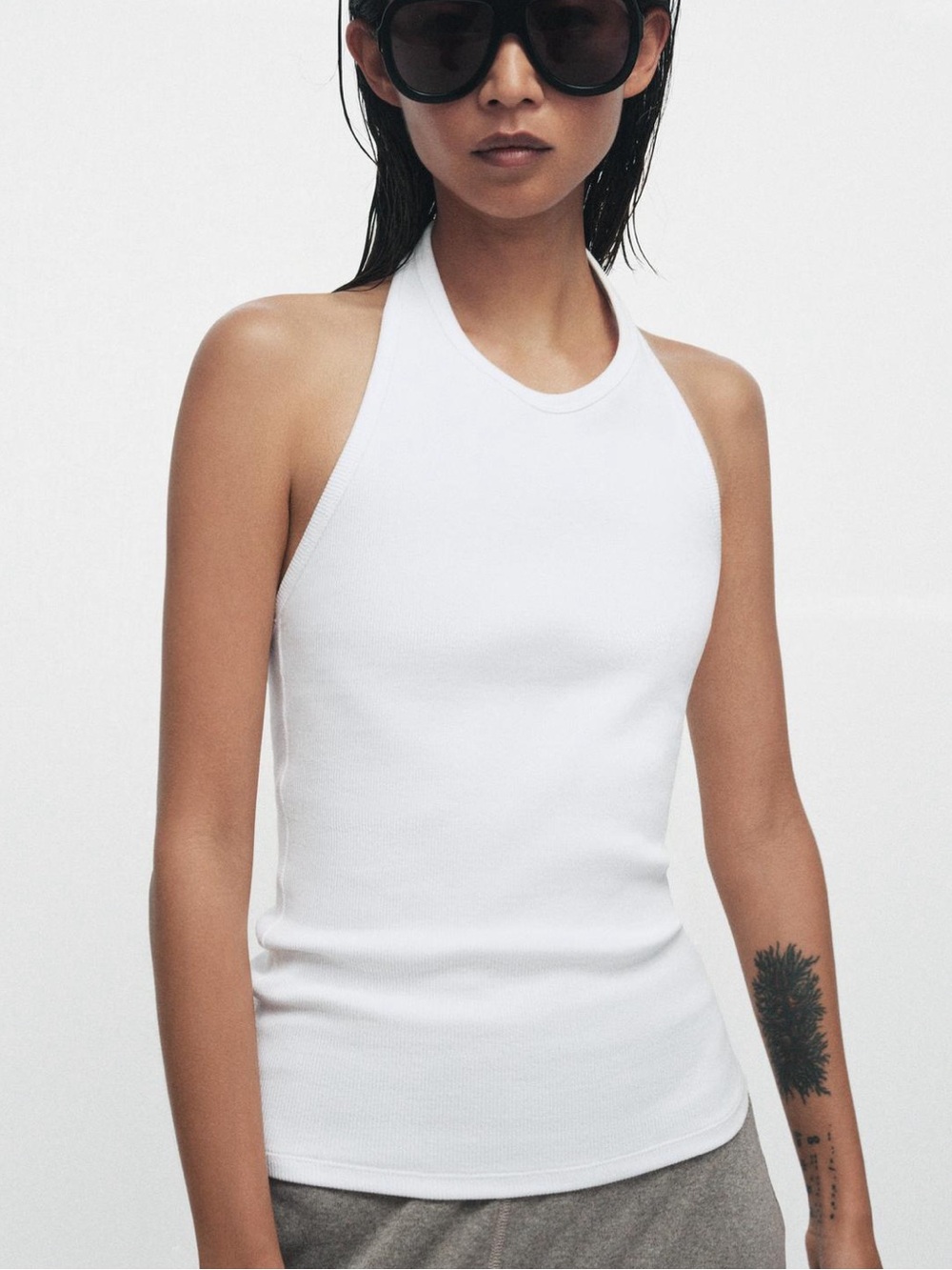 Zara Ribbed Halter Tank Top